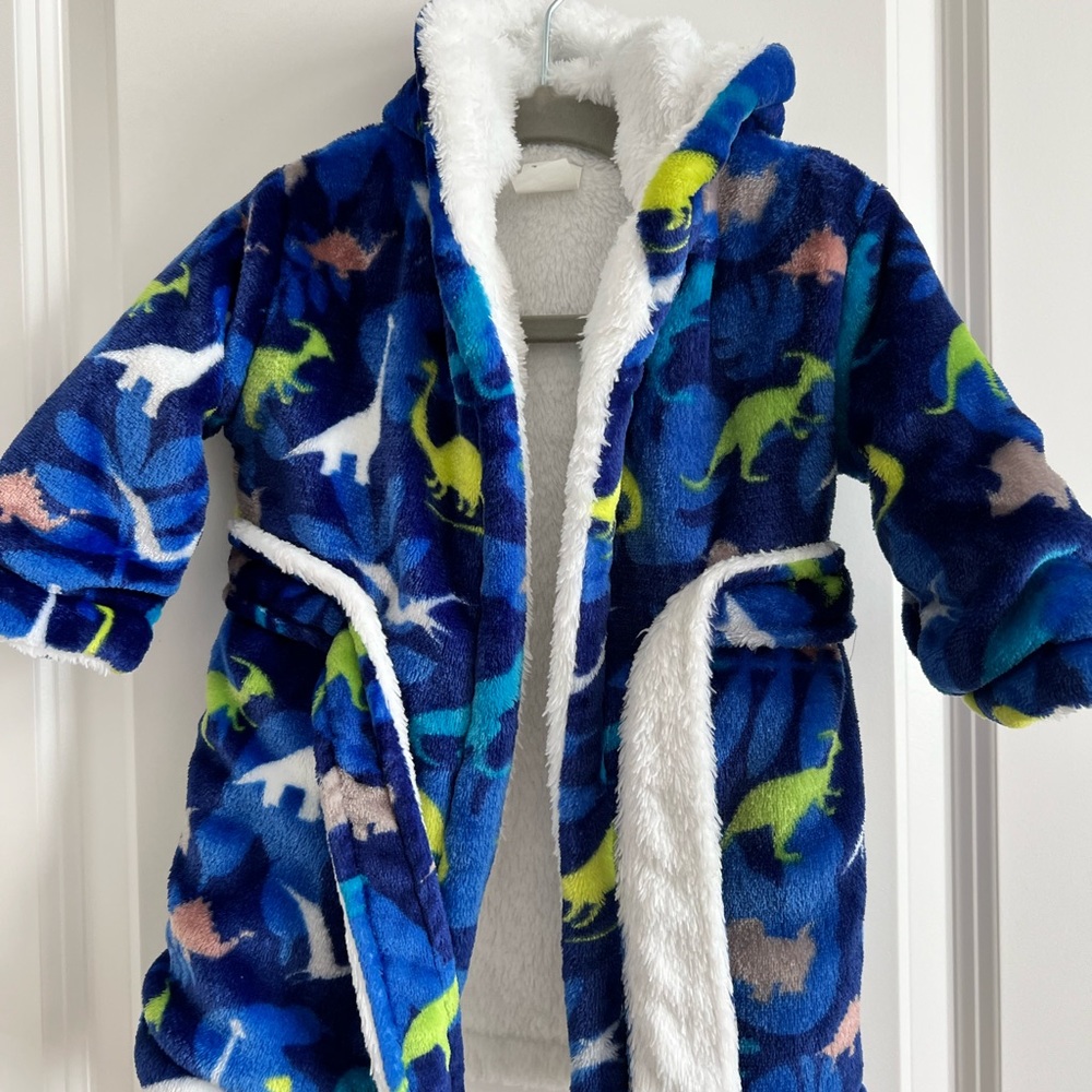 Never worn 12m dinosaur bathrobe